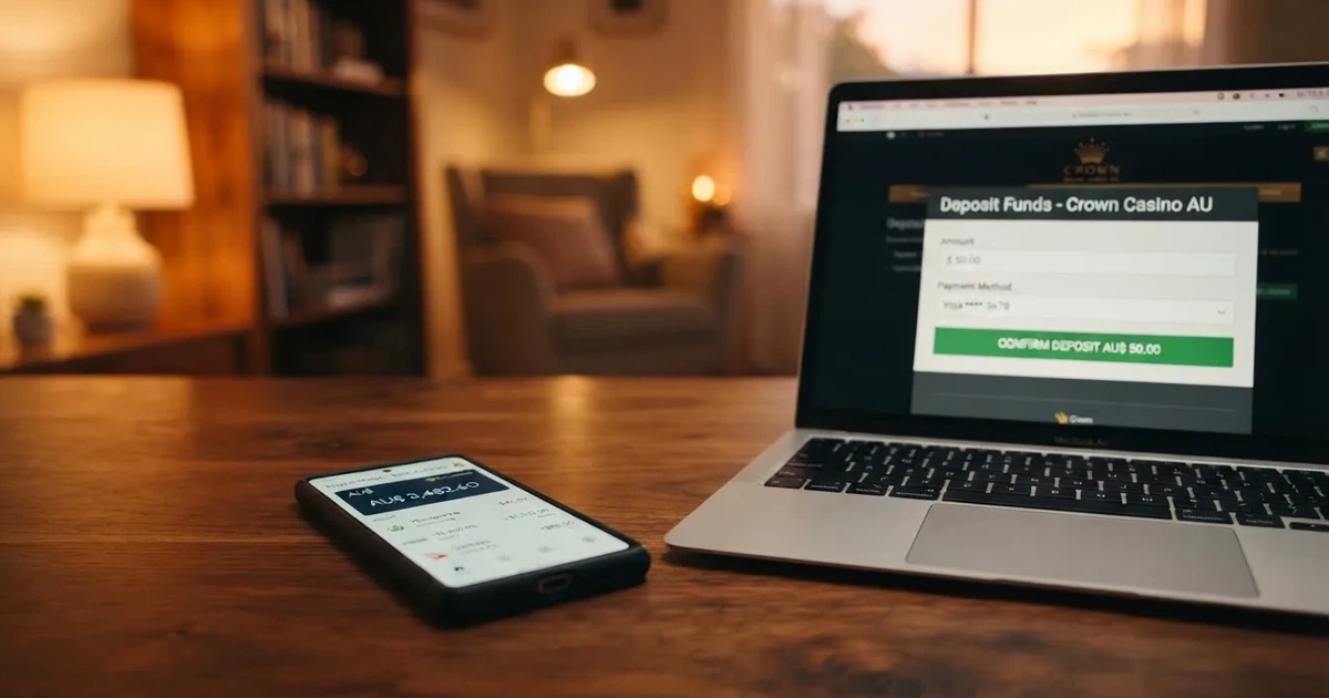 A smartphone screen showing a digital wallet balance next to a laptop cashier page.